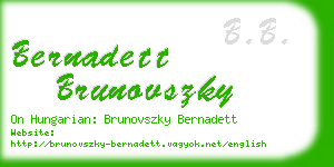 bernadett brunovszky business card